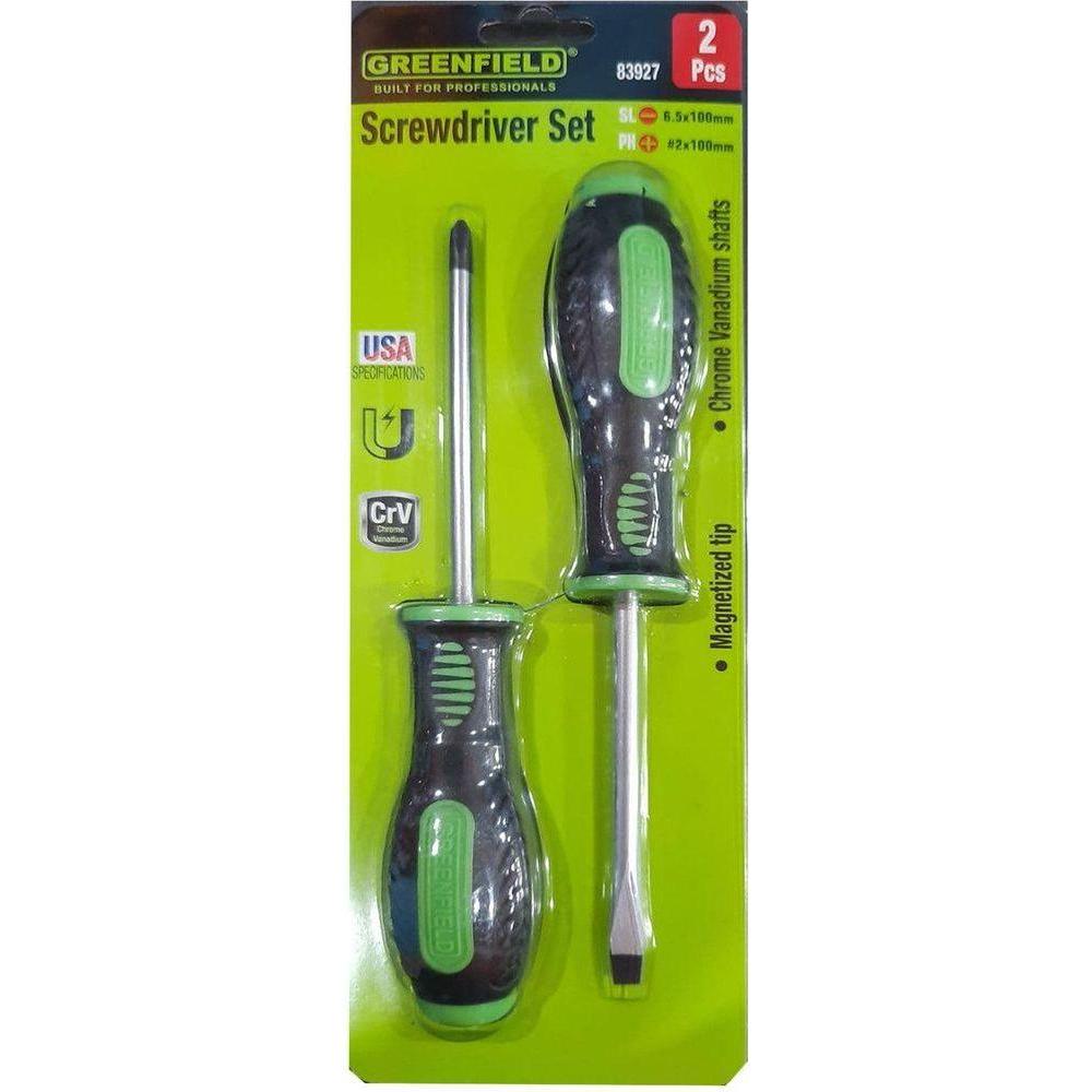 Greenfield 2pcs Screwdriver Set | Greenfield by KHM Megatools Corp. Greenfield 2pcs Screwdriver Set | Greenfield by KHM Megatools Corp.